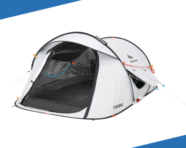 白色雙人露營帳篷